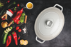 Chasseur 7.25-Quart Enameled Cast Iron Oval Dutch Oven – Macadamia Cream