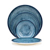 French Home, Blue Stone, Porcelain 16-Piece Dinnerware Set