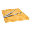 French Home Laguiole Stainless-Steel Carving Set with Wood Cutting Board