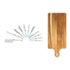 French Home Laguiole Charcuterie Set in Mother of Pearl Colors with Wood Serving Board