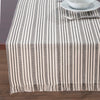 French Home 18”x 57” Black and Cream Multi-Striped Table Runner