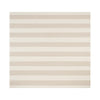 French Home 63”x 63” Cream and Tan Striped Tablecloth