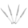 French Home Set of 4 Laguiole Steak Knives, Pearlized White