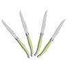 French Home Set of 4 Laguiole Steak Knives, Spring Green