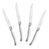French Home Set of 4 Laguiole Steak Knives, Pewter