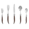 French Home 20-Piece Laguiole Flatware Set, Service for 4, Chocolate Brown