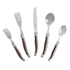 French Home 20-Piece Laguiole Flatware Set, Service for 4, Chocolate Brown