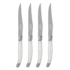 French Home Laguiole Connoisseur 4-Piece Steak Knife Set with Pearl White Handles