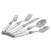 French Home Laguiole Connoisseur 20-Piece 18/10 Stainless-Steel Flatware Set with Pearl White Handles