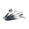 French Home Laguiole Connoisseur 20-Piece 18/10 Stainless-Steel Flatware Set with Navy Handles