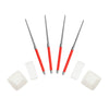 French Home Chopsticks with Red Handles, Ceramic Rests and Sauce Bowls, Set of 2 Pairs