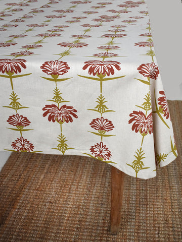 French Home Tropical Garden 59" x 118" Tablecloth - Crimson & Chartreuse