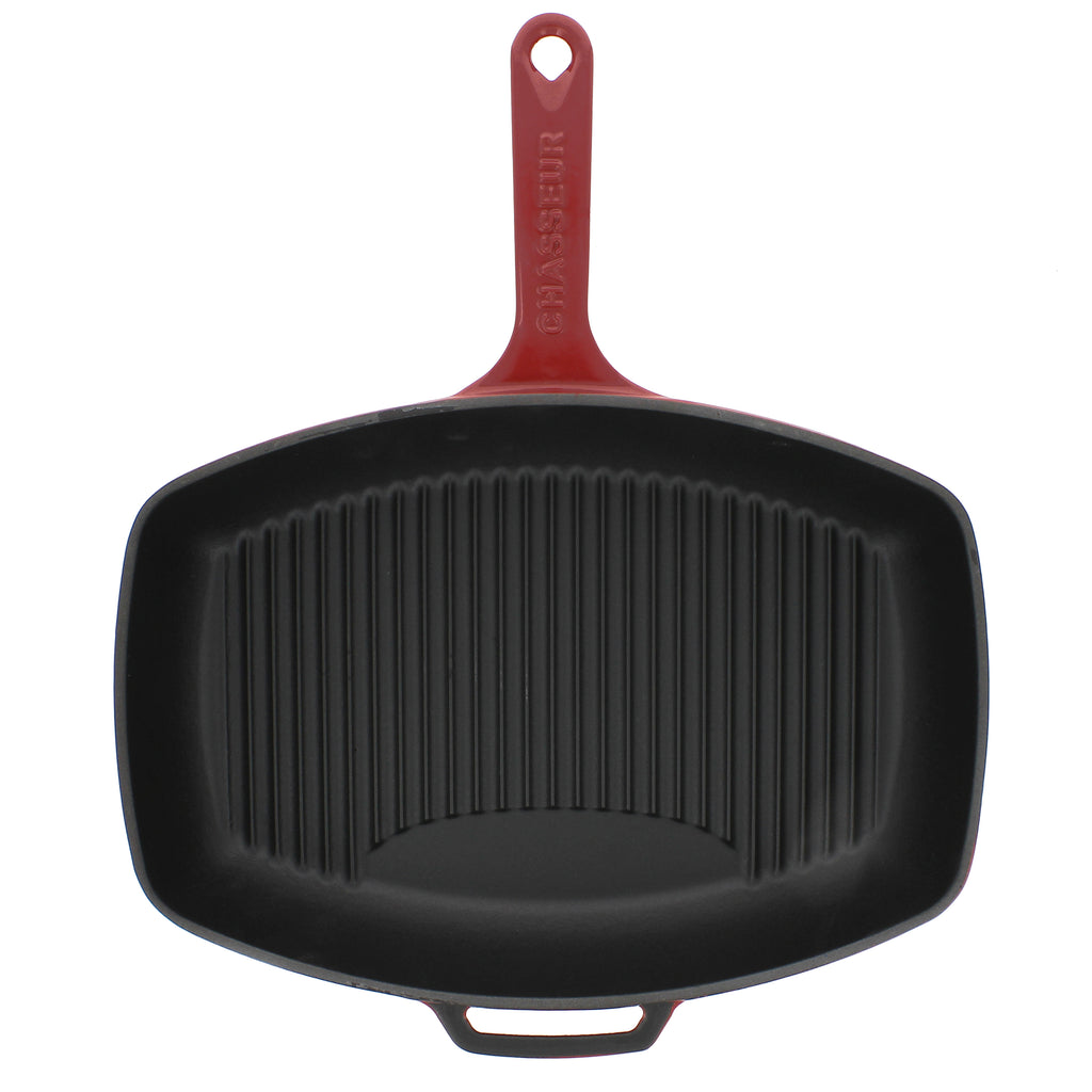 Reviews for Chasseur French Enameled 18 in. Cast Iron Grill Pan in Black