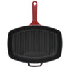 Chasseur 12-inch Red Rectangular French Enameled Cast Iron Grill Pan (CI_3140)