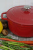 Chasseur French Enameled Cast Iron Round Dutch Oven, 5.25-quart, Red