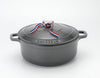 Chasseur French Enameled Cast Iron Round Dutch Oven, 6.25-quart, Caviar Grey