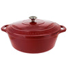 Chasseur 7.25-quart Red French Enameled Cast Iron Oval Dutch Oven (CI-3733)
