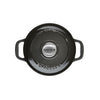 Chasseur French Enameled Cast Iron 1-quart Round Dutch Oven, Caviar Grey