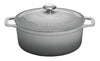 Chasseur French Enameled Cast Iron Round Dutch Oven, 6.25-quart, Celestial Grey