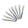 French Home Laguiole Spreaders, Set of 8, Blue and Cream