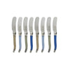 French Home Laguiole Spreaders, Set of 8, Blue and Cream