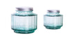 French Home Recycled Glass Set of a 10 oz. and 33 oz. Storage Jar