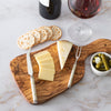 French Home Jubilee Cheese Knife, Fork, and Olive Wood Board Set - Shades of Light