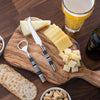 French Home Jubilee Cheese Knife, Bottle Opener and Olive Wood Board Set - Shades of Graphite