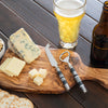 French Home Jubilee Cheese Knife, Bottle Opener and Olive Wood Board Set - Shades of Graphite