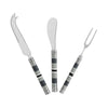 French Home Jubilee Cheese Knife, Spreader and Fork Set - Shades of Graphite