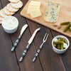 French Home Jubilee Cheese Knife, Spreader and Fork Set - Shades of Graphite