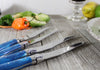French Home Set of 4 Laguiole Blue Marble Steak Knives