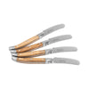 French Home Connoisseur Laguiole Set of 4 Spreaders with Olive Wood Handles