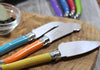 French Home 7 Piece Laguiole Jewel Colors Cheese Knife and Spreader Set