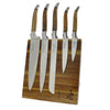 French Home Laguiole Connoisseur Olivewood 5 Piece Kitchen Knife Set plus Magnetic Display