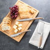 French Home 3 Piece Connoisseur Laguiole Olive Wood Cheese Knives and Bamboo Cheese Board