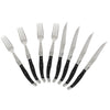 French Home 8 Piece Laguiole Faux Onyx Steak Knife and Fork Set