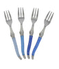 French Home Set of 4 Laguiole Shades of Blue Cake Forks