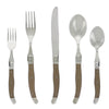 French Home Laguiole 20 Piece Stainless Steel Flatware Set, Service for 4, Faux Bronze
