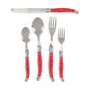 French Home Laguiole 20 Piece Stainless Steel Flatware Set, Service for 4, Scarlet Red