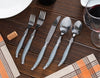 French Home Laguiole 20 Piece Stainless Steel Flatware Set, Service for 4, Grey Fog