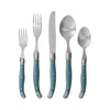 French Home Laguiole 20 Piece Stainless Steel Flatware Set, Service for 4, Aegean Teal