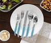 French Home Laguiole 20 Piece Stainless Steel Flatware Set, Service for 4, Aegean Teal