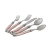 French Home Laguiole 20 Piece Stainless Steel Flatware Set, Service for 4, Petal Pink
