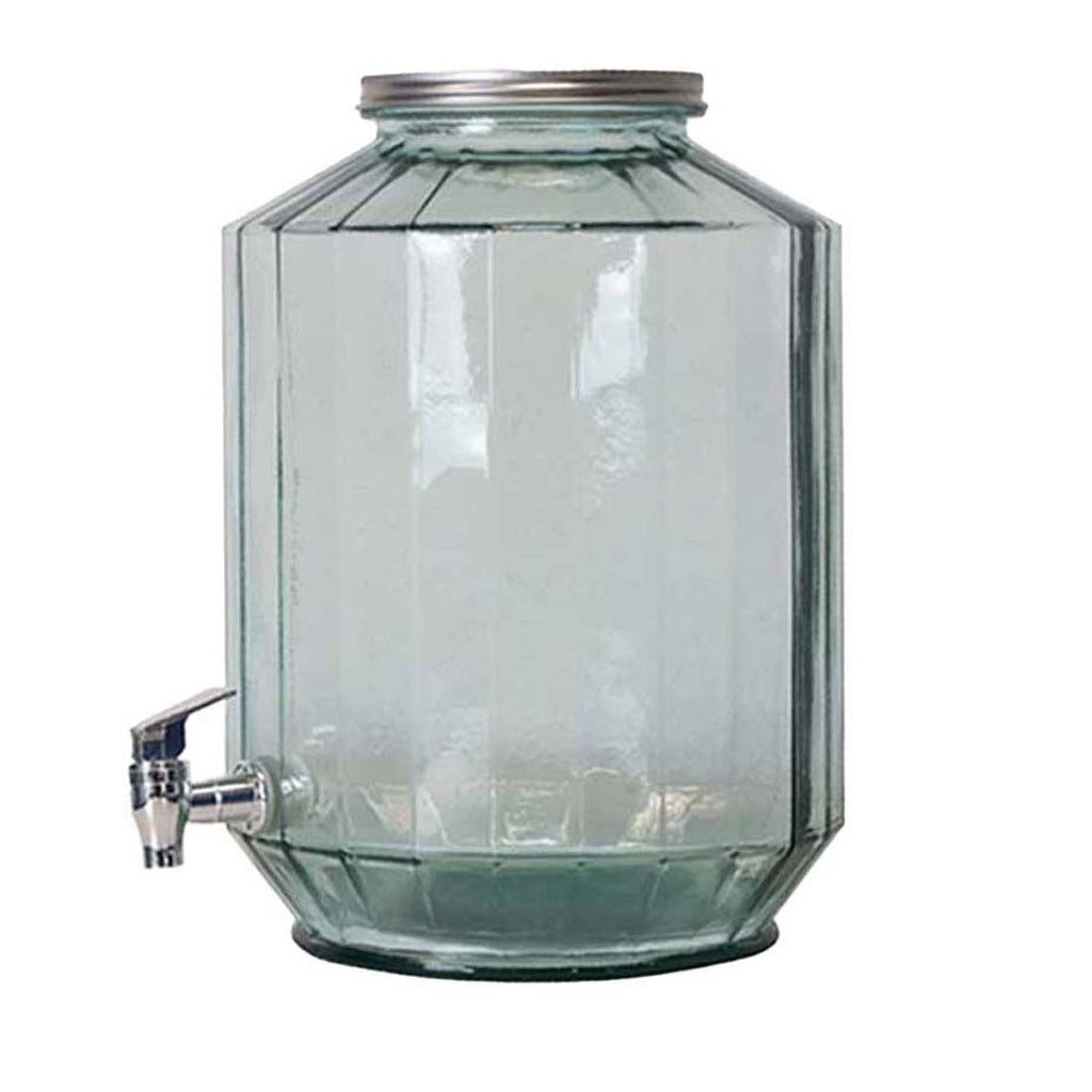 French Home Recycled Glass 12 qt. Beverage Dispenser