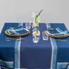 French Home Linen 71" x 124" Astra Tablecloth – Shades of Blue