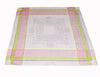 French Home Linen Set of 6 Cleopatra Napkins - Chartreuse, Rose, and Pale Lavender