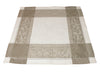 French Home Linen Set of 6 Versailles Napkins - White and Beige