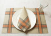 French Home Linen Set of 6 Boulevard Placemats - Tan, Terracotta, Chocolate