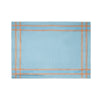 French Home Linen 60" x 71" Boulevard Tablecloth – Denim and Terracotta